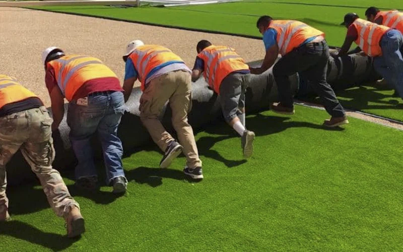 Turf installation team Turf installation team